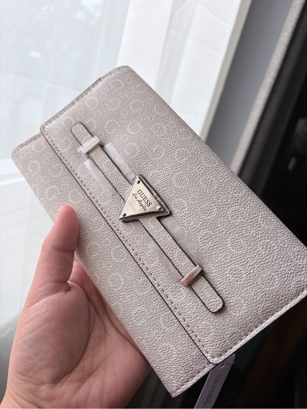 GUESS Women's Cream Logo Crossbody Bag